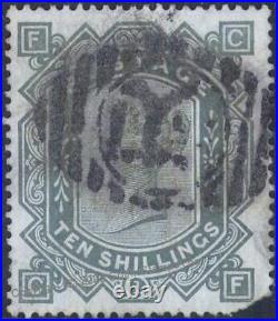 Great Britain 1882 Victoria 10 Shillings Sc91a Anchor Watermark 106551