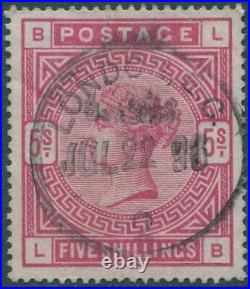 Great Britain 1883 SG180 5s rose QV FU (amd)