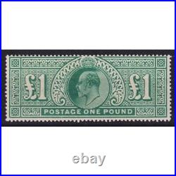 Great Britain 1902 1£ Verde Cat. Unified 121 G. I MNH Cert