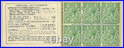 Great Britain 1934 Booklet of 22 Stamps/4 Panes KGV 2/-'Turban Dates' Cover MUH