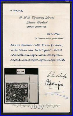 Great Britain #209 (SG #438) EF MNH 1929 £1 UPU Congress King George V