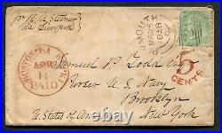 Great Britain #28 Used on Cover, PLYMOUTH MR 25, 1858