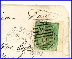 Great Britain 28 on July 9, 1857 Transatlantic Cover London to St Paul, MN