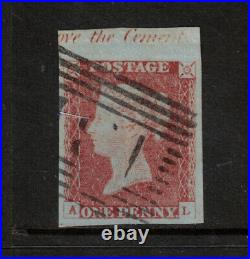 Great Britain #3 Extra Fine Used With Lovely Imprint At Top