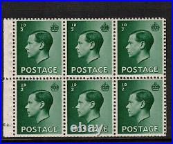 Great Britain #457 Very fine Never Hinged Booklet Pane Variety