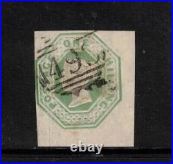 Great Britain #5 (SG #54) Extra Fine Used Pale Green Die 2 With 499 Cancel