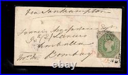 Great Britain #5 (SG #54) Very Fine Used On Cover To Bombay India