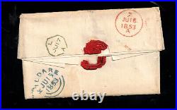 Great Britain #5 Used With Rare Blue Cancel On Cover To PENN USA