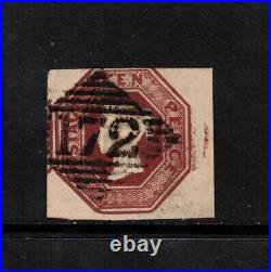 Great Britain #6 (SG #57) Used Fine+ With Very Prevalent Plate Scratch Variety