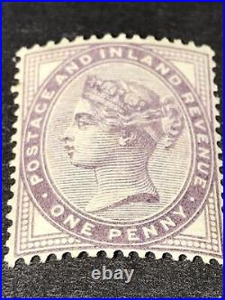 Great Britain #89d Mint Lilac On Bluish Paper gem condition