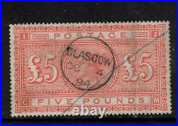 Great Britain #93 Extra Fine Used With Ideal Glasgow OCT 4 1894 CDS Cancel