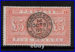 Great Britain #93 (SG #137) Used Fine+ With S. O. N. Manchester OCT 1893 Cancel