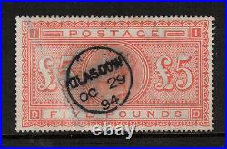 Great Britain #93 (SG #137) Very Fine Used With Neat Glasgow Oct 29 1894 Cancel