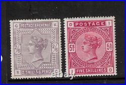 Great Britain #96 #108b Very Fine Mint Lightly Hinged Both W\ Natural Gum Bends