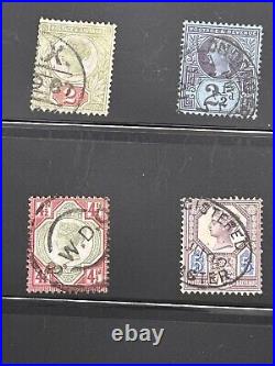 Great Britain Early 20 Used Stamps Cat. $1024.00