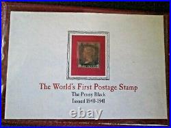 Great Britain GB PENNY BLACK THE WORLD'S FIRST STAMP FU Stamp in Pres Album