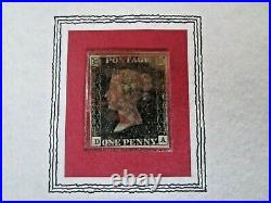 Great Britain GB PENNY BLACK THE WORLD'S FIRST STAMP FU Stamp in Pres Album