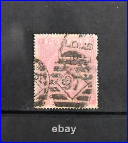 Great Britain GB Scott # 57 Pale Rose Plate 2, VG Used UK Stamp Cat $1750