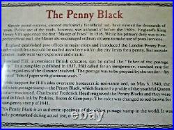 Great Britain GB UK PENNY BLACK WORLD'S FIRST STAMP FU Stamp in Pres Album