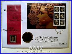 Great Britain GB UK THE WORLD'S FIRST COPPER PENNY COIN & PENNY BLACK Cover