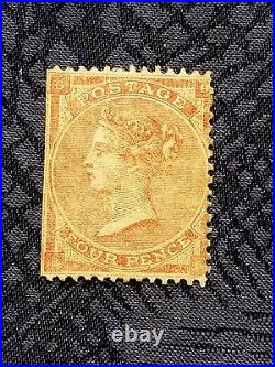 Great Britain Mint Hinged Stamp 1862 Queen Victoria 4 Pence AB67