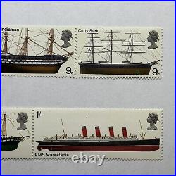 Great Britain Mnh Boats Ships Stamps Lot Queen Elizabeth II