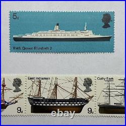 Great Britain Mnh Boats Ships Stamps Lot Queen Elizabeth II