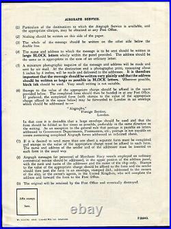 Great Britain Poland World War Two Airgraph Air Letter Easter 1945