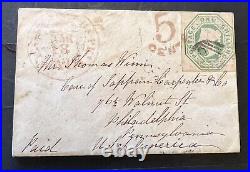 Great Britain Postal History, Scott #5 On Cover To USA, 3 Margins, Cv $ 1275