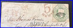 Great Britain Postal History, Scott #5 On Cover To USA, 3 Margins, Cv $ 1275