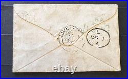 Great Britain Postal History, Scott #5 On Cover To USA, 3 Margins, Cv $ 1275