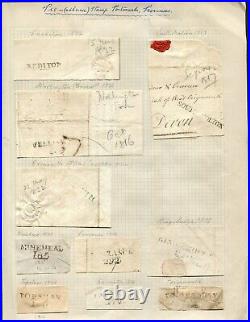 Great Britain Pre Adhesive Stamp Cancellations, 1816//1847, Lot of 58