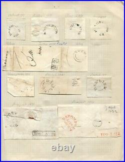 Great Britain Pre Adhesive Stamp Cancellations, 1816//1847, Lot of 58