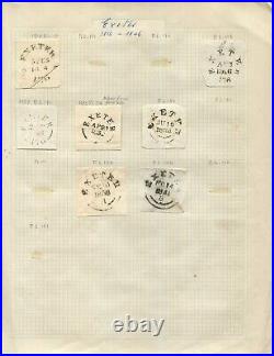 Great Britain Pre Adhesive Stamp Cancellations, 1816//1847, Lot of 58