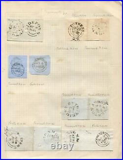 Great Britain Pre Adhesive Stamp Cancellations, 1816//1847, Lot of 58