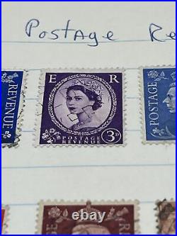 Great Britain QUEEN ELIZABETH II 1950's Postage Revenue Stamps