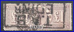 Great Britain QV 1880 Brown SG 185 plate fine used cat CA