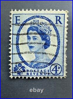 Great Britain Queen Elizabeth II 1952 4D Postage RARE White Background