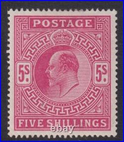 Great Britain SG 263 1902 Bright Carmine 5/- Edward VII Stamp Mint i39