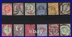 Great Britain Sc #111-22 (1887-92) Queen Victoria Jubilee Issue Used