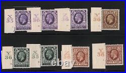 Great Britain Sc #159/72 (1912-13) 23x King George V Control Number Singles VF H
