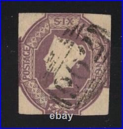 Great Britain Sc #7 (1854) 6d red violet Queen Victoria Embossed Used