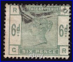 Great Britain Scott 105 Used 6p green 1884 Lot OGB00289