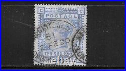 Great Britain Scott #109 1884 Victoria 10/ (blue) Used- Used