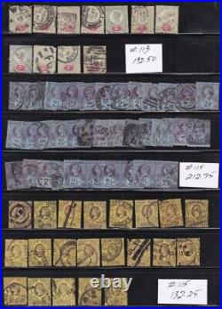 Great Britain Scott#113-118 Large Lot Of All Used Early Queen Victoria Issues