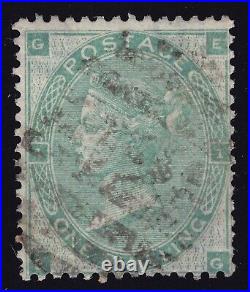 Great Britain Scott 42 Used 1sh green plate 1 1862 Lot OGB0016
