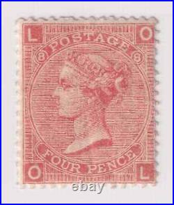 Great Britain Scott #43a Pl 8 SG93 4p Stamp Mint OGLH CV $550