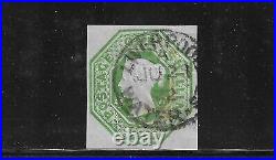 Great Britain Scott #5 1847 1sh (pale Green)- Embossed- Imperforate- Used