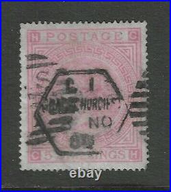 Great Britain Scott # 57 F-VF Used Stamp GB 5 Shillings Cat $600
