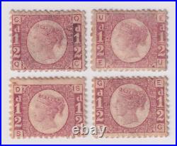 Great Britain Scott #58, SG#48/49 (Pl #'s 10,12,13,14) Stamps MOGH CV $500